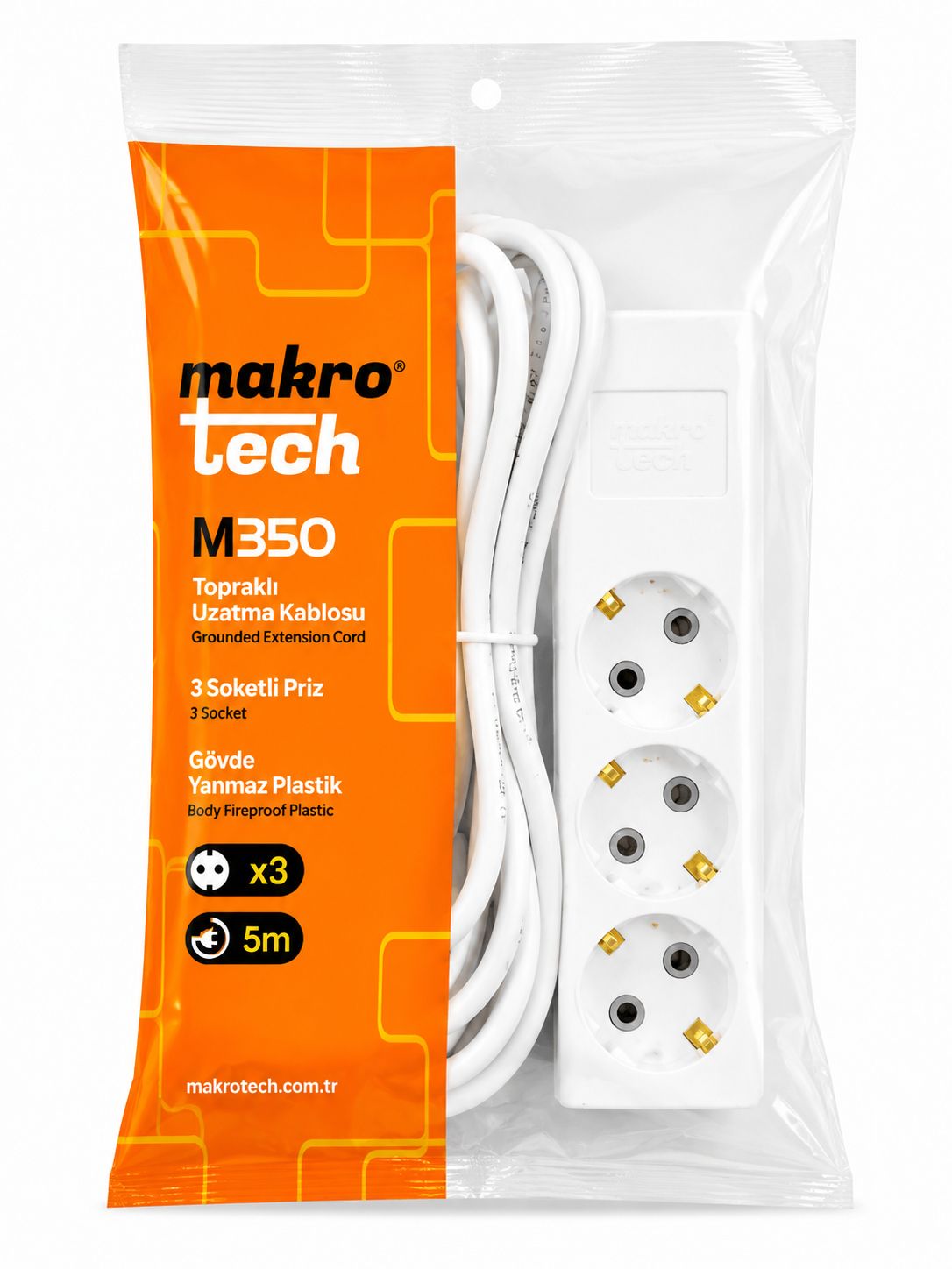 MAKRO TECH 3LÜ GRUP PRİZ 5M  KL:12